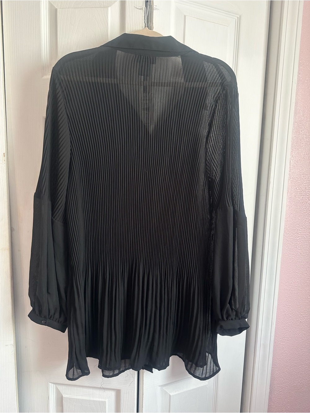 Lane Bryant sheer ruffle long sleeve blouse women’s 22/24 new with tags - Picture 5 of 5